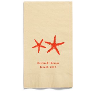Personalized Napkins - GUEST TOWEL (Starfish)