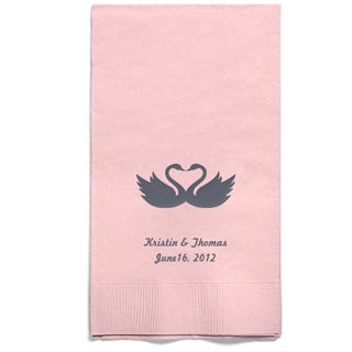 Personalized Napkins - GUEST TOWEL (Swans)