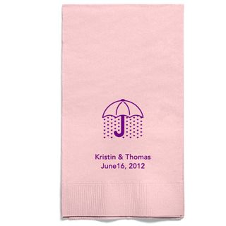 Personalized Napkins - GUEST TOWEL (Bridal Shower - Umbrella)