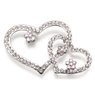 Rhinestone Heart Bouquet Pick