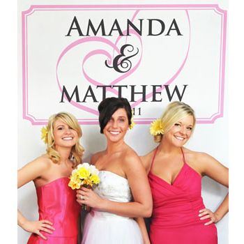 Personalized Photobooth Backdrop - Embracing Hearts