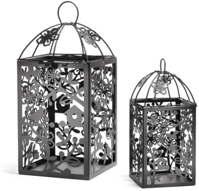 Metal Table Lantern - Black
