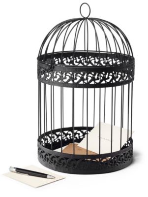 Round Birdcage Reception Card Holder