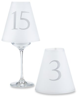 Elegant Table Number Vellum Shades