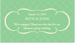 Save the Date Magnets - Argyle (Mint)