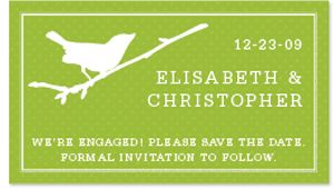 Save the Date Magnets - Bird (Grass Green)