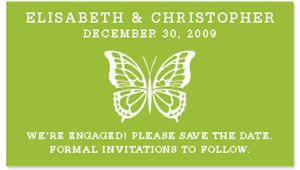 Save the Date Magnets - Butterfly