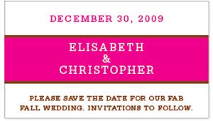 Save the Date Magnets - Brights (Hot Pink)