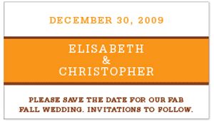Save the Date Magnets - Brights (Orange)