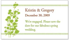 Save the Date Magnets - Foliage (Grass Green)