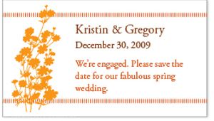 Save the Date Magnets - Foliage (Orange)
