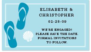 Save the Date Magnets - Flip Flops (Blue)