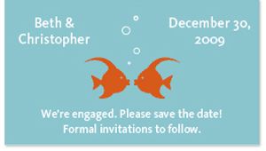 Save the Date Magnets - Kissing Fish