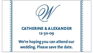 Save the Date Magnets - Initial (Blue)