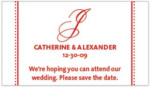 Save the Date Magnets - Initial (Red)