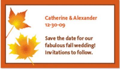 Save the Date Magnets - Leaves