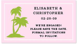Save the Date Magnets - Palm Trees (Pink)
