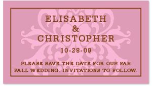 Save the Date Magnets - Regal (Pink)
