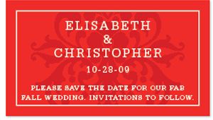 Save the Date Magnets - Regal (Red)