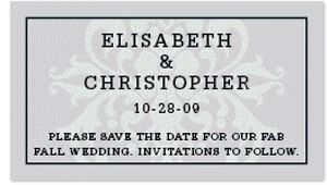 Save the Date Magnets - Regal (Silver)