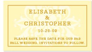 Save the Date Magnets - Regal (Yellow)