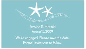 Save the Date Magnets - Starfish (Blue)