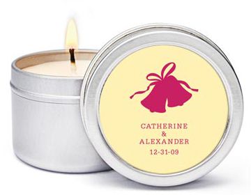 Personalized Soy Candle Favors - Wedding Bells