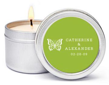 Personalized Soy Candle Favors - Butterfly