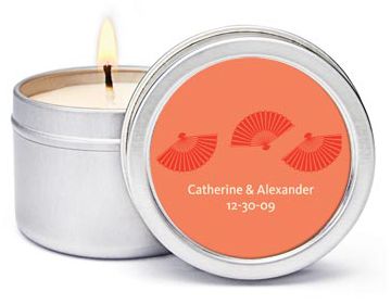 Personalized Soy Candle Favors - Fans