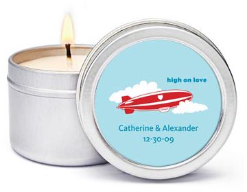 Personalized Soy Candle Favors - High on Love