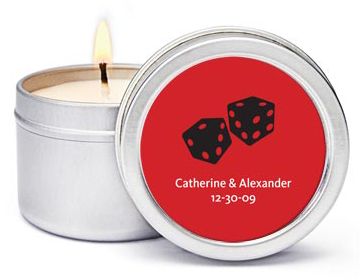 Personalized Soy Candle Favors - Lucky in Love
