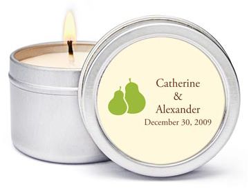 Personalized Soy Candle Favors - The Perfect Pair