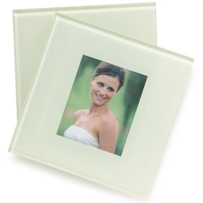 Photo Glass Coaster Favor Set