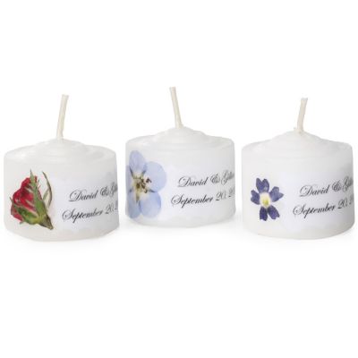 Personalized Mini Candle Favor - Floral