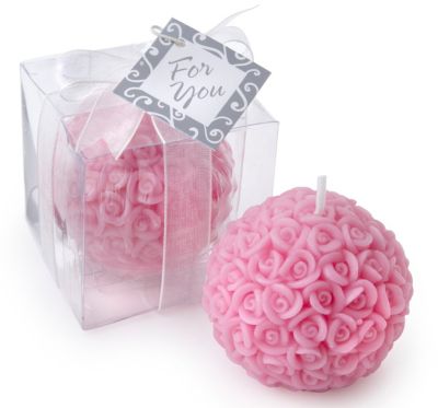 Elegant Rose Ball Candle Favor