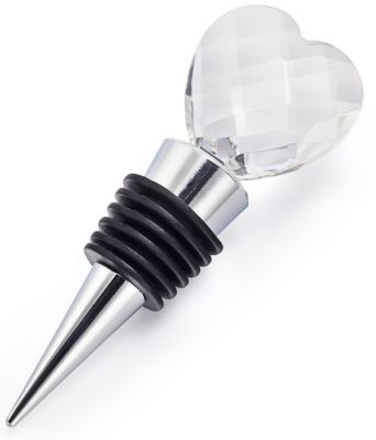 Crystal Heart Top Bottle Stopper