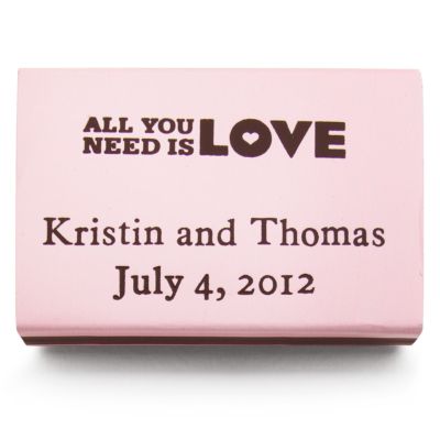 Personalized Matchboxes - All You Need is LOVE