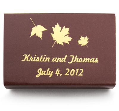 Personalized Matchboxes - Maple Leaves