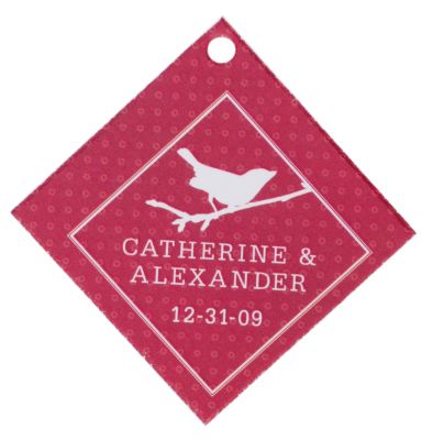 Personalized Favor Tags - Bird (Punch)
