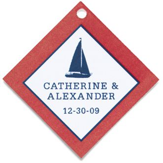 Personalized Favor Tags - Sailboat