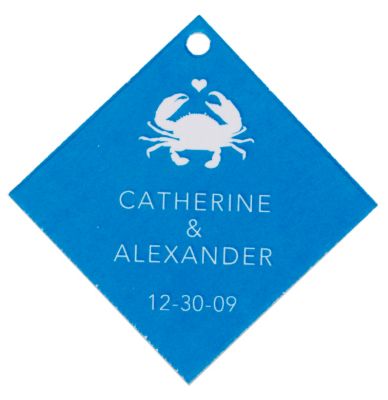 Personalized Favor Tags - Crab
