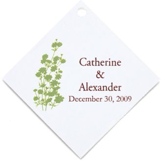 Personalized Favor Tags - Foliage (Grass)