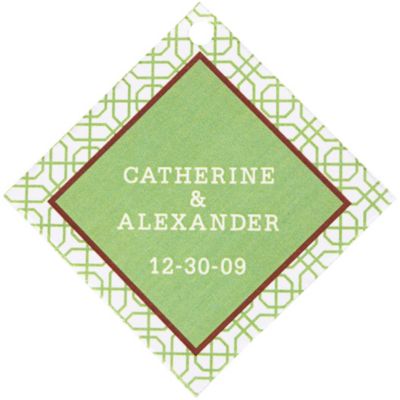 Personalized Favor Tags - Flower (Green)