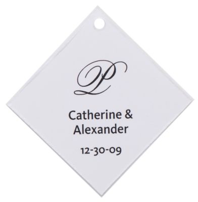 Personalized Favor Tags - Initial (Black)