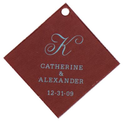 Personalized Favor Tags - Initial (Blue/Brown)