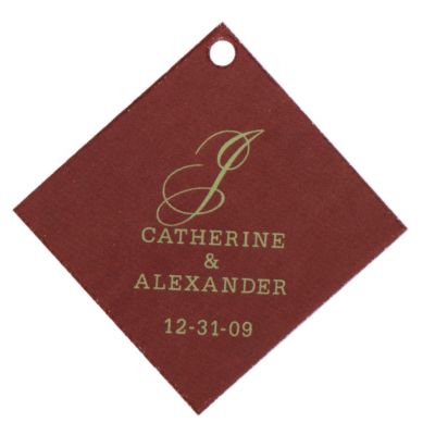 Personalized Favor Tags - Initial (Green/Brown)