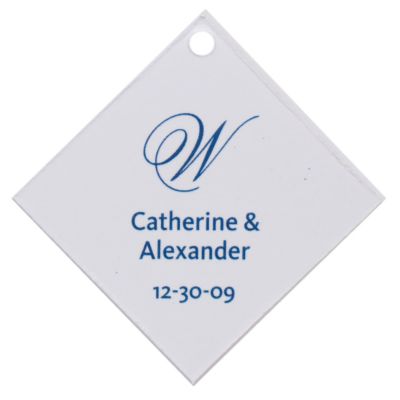 Personalized Favor Tags - Initial (Blue)