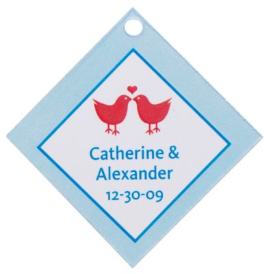 Personalized Favor Tags - Lovebirds
