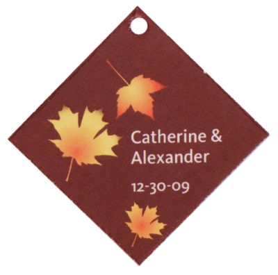 Personalized Favor Tags - Fall Leaves