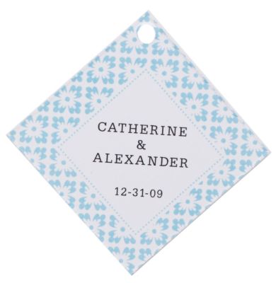 Personalized Favor Tags - Modern (Blue)